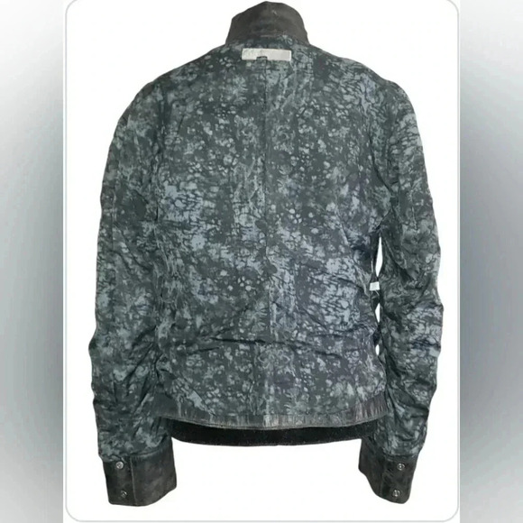 Vintage Y2K Italian Rider Moto Grunge Leather Retro Gray Cropped Shacket Jacket - Picture 4 of 9